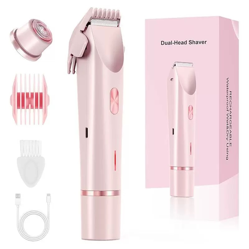 Rechargeable Dual-Head Waterproof Electric Shaver – Wet & Dry Use | Type-C Fast Charging