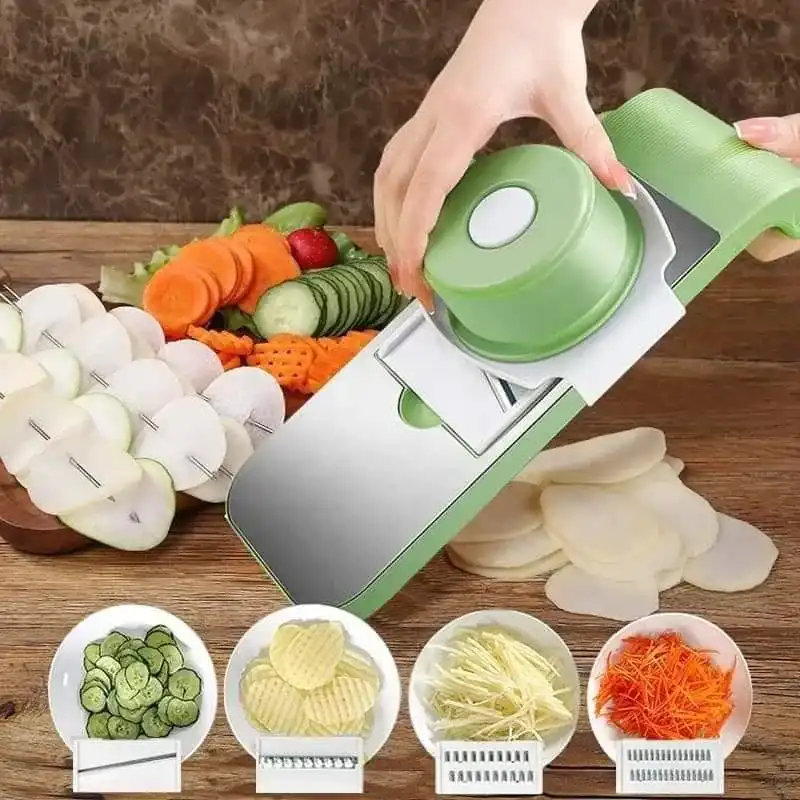 Five In One Stainless Steel Multifunctional Safe Fruit Vegetable Slicer Cutter Shredders